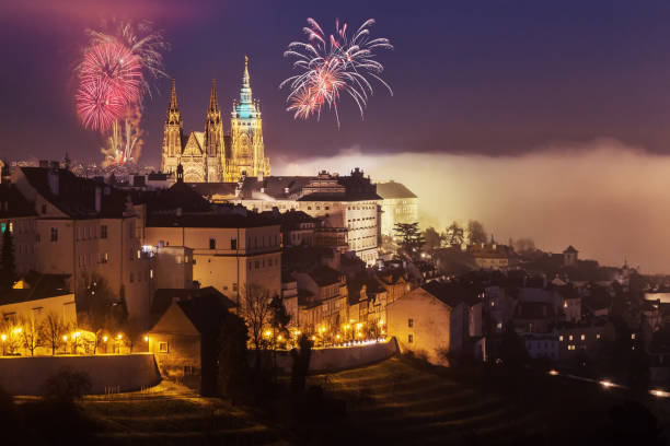istock New Year fireworks in Prague 655442134
