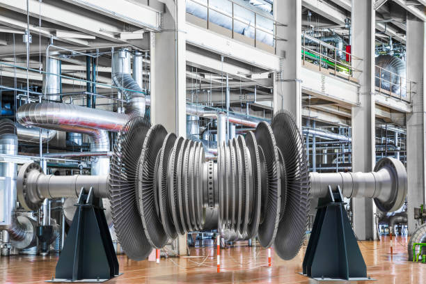 Steam turbine of thermal power plant Steam turbine of thermal power plant Turbine stock pictures, royalty-free photos & images