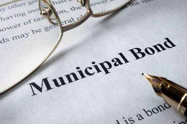 istock Page of newspaper with words municipal bonds. 655465522