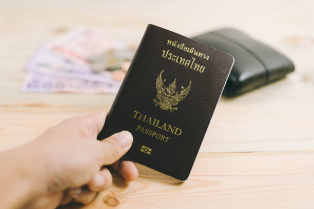istock Thailand passport and Thai money 655468206