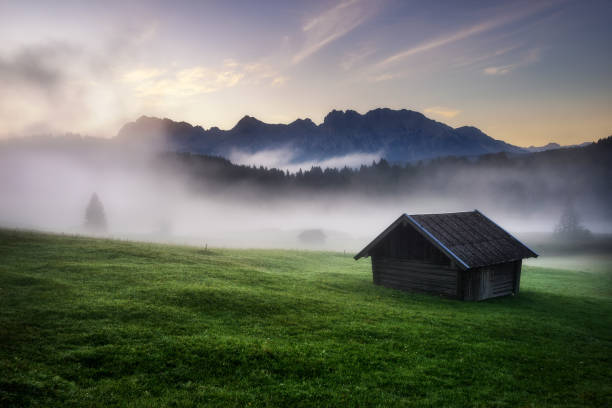 istock Geroldsee forest with mountain peaks, Bavarian Alps, Bavaria, Germany. 655469322