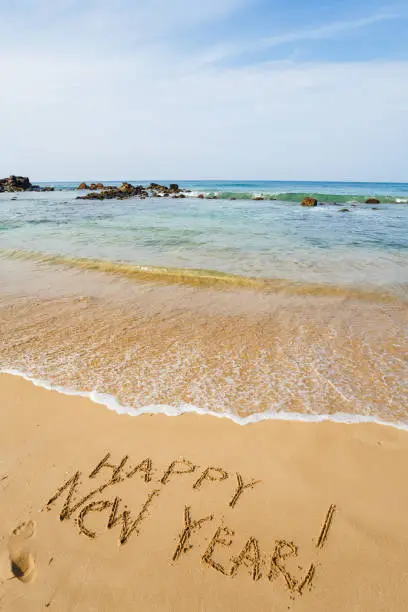 Photo of Happy New Year 2017 on the beach