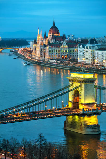 istock Overview of Budapest at sunset 655513228