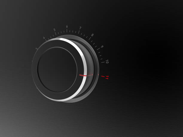 Volume knob to 11 A Volume control knob with a maximum of 11 instead of 10. volume knob photos stock pictures, royalty-free photos & images