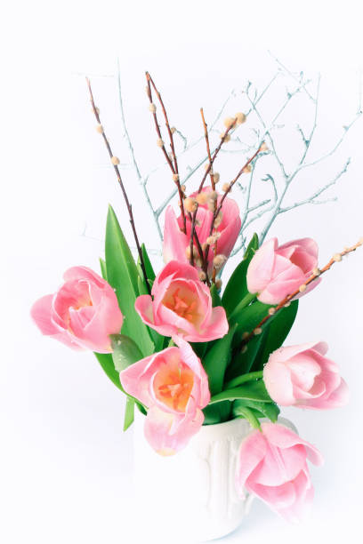 istock Spring bouquet of pink tulips 655520006