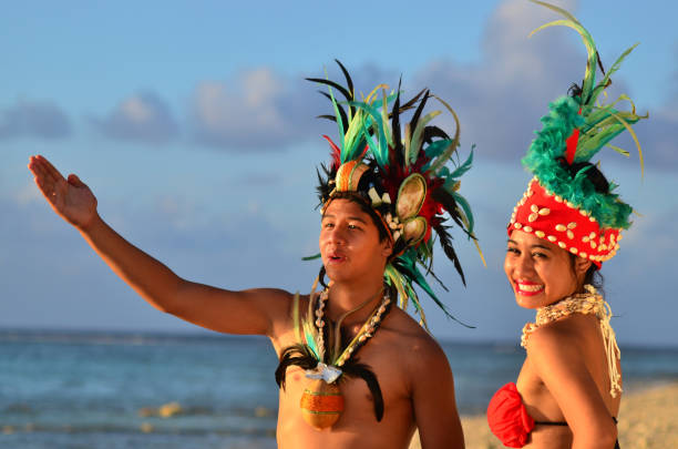 istock Young Polynesian Pacific Island Tahitian Dancers Couple 655529708