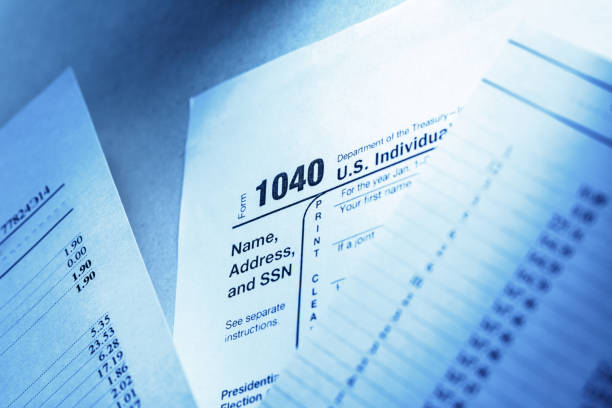 istock Tax form and operating budget 655549014