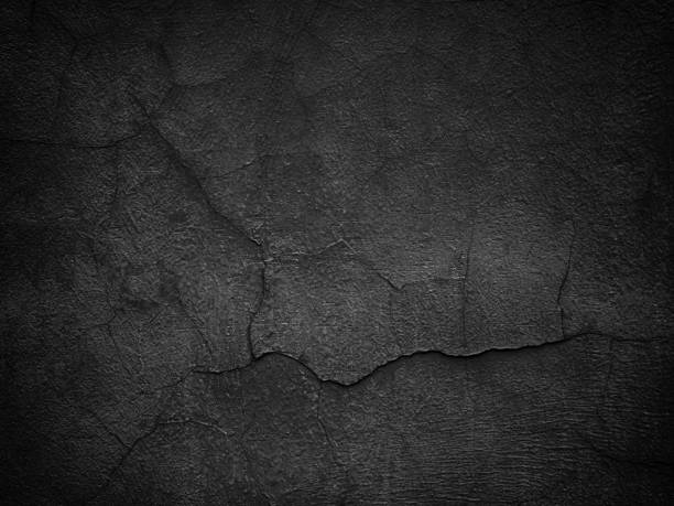 istock Grunge plaster cement concrete wall texture black color with scratches 655552078