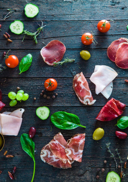 istock Italian ham on wood 655552442