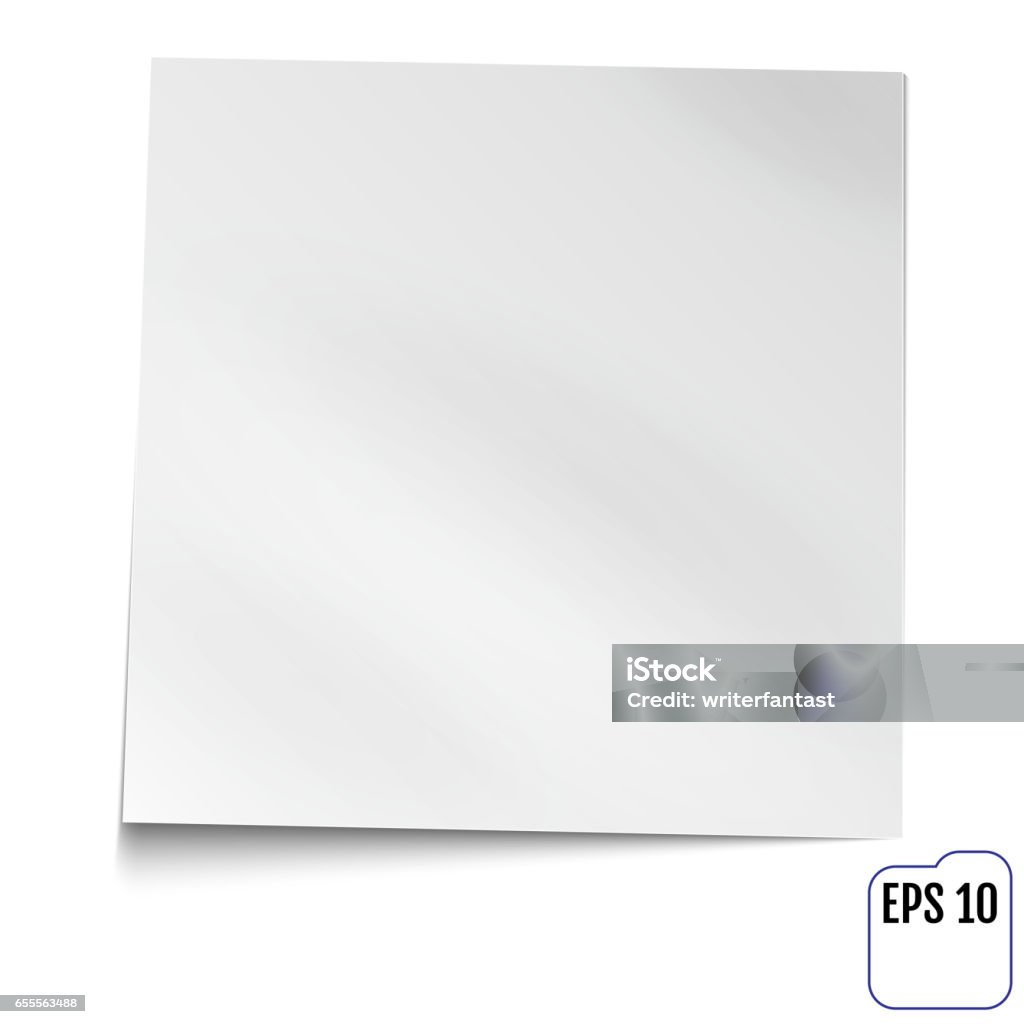 White Background Note Style White Note Isolated On White Background Vector Illustration Stock ...