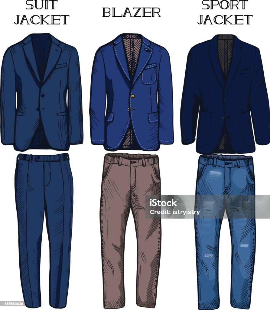Suit Jacket Blazer Sport Jacket Stock Illustration - Download Image Now -  Blazer - Jacket, Men, Suit Jacket - Istock