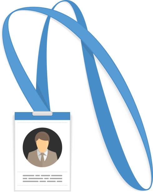 벡터 id 카드입니다. - name tag id card badge identity stock illustrations