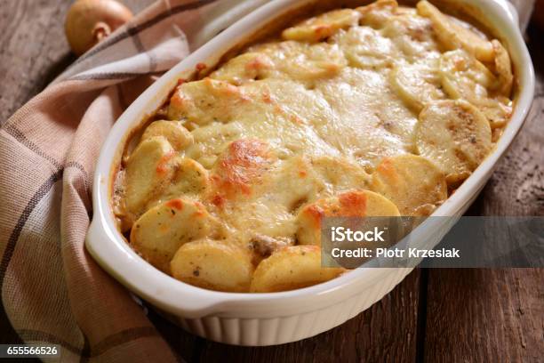 Saucepan Stock Photo - Download Image Now - Prepared Potato, Baked, Casserole