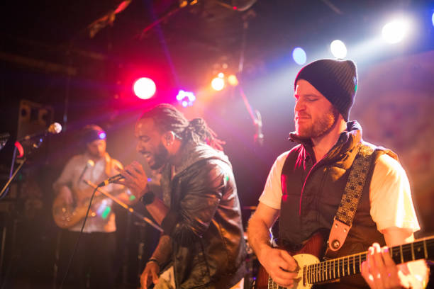 istock Live performance of rock band 655582478