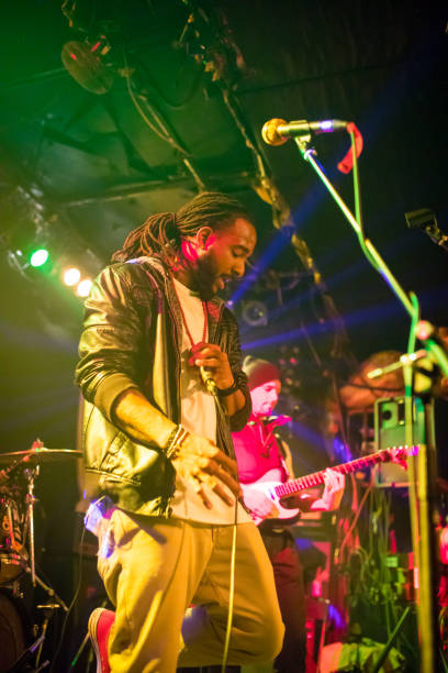 istock Live performance of rock band 655582840