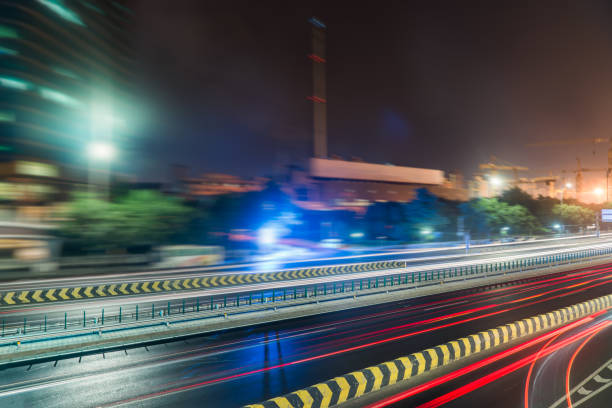 urban traffic with cityscape in Shanghai,China.