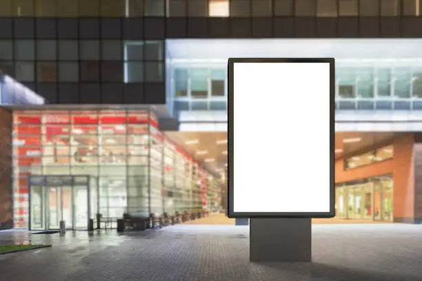 Photo of Blank advertising stand