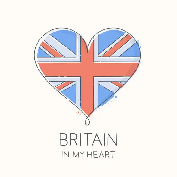 Vector illustration of Britain Heart