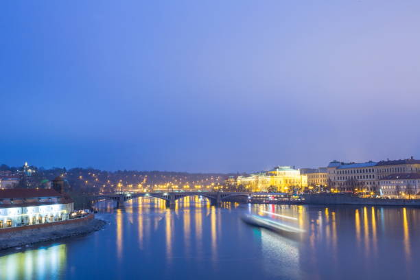 istock Vltava River in Prague Looking from Charles Bridge to Manes Bridge 655596784