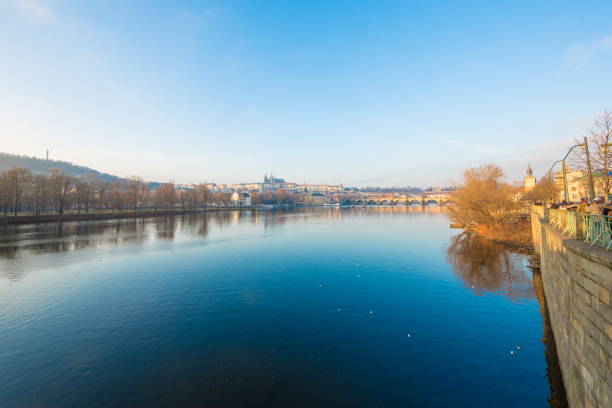 istock Vltava River in Prague Looking at Charles Bridge 655596932
