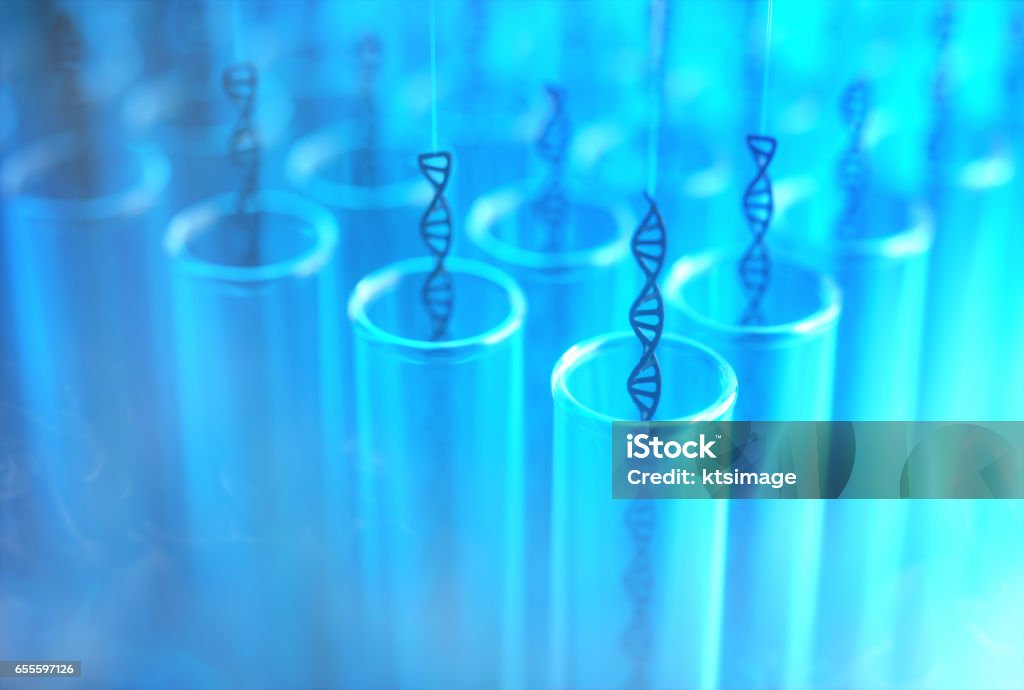 テスト チューブ DNA のクローニング - DNA鑑定のロイヤリティフリーストックフォト