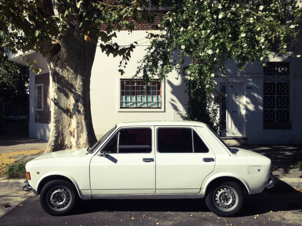 istock Vintage car parked in the street 655611238