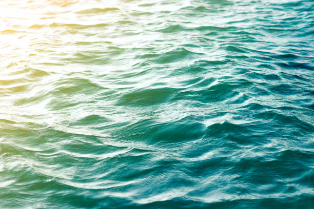 sea wave close up, low angle view vintage style