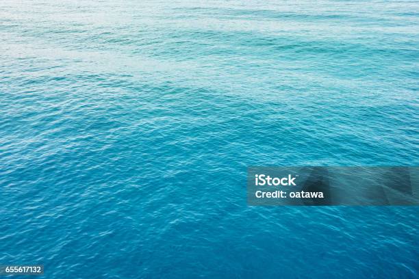 Blue Sea Abstract Background Stock Photo - Download Image Now - Sea, Surface Level, Water Surface
