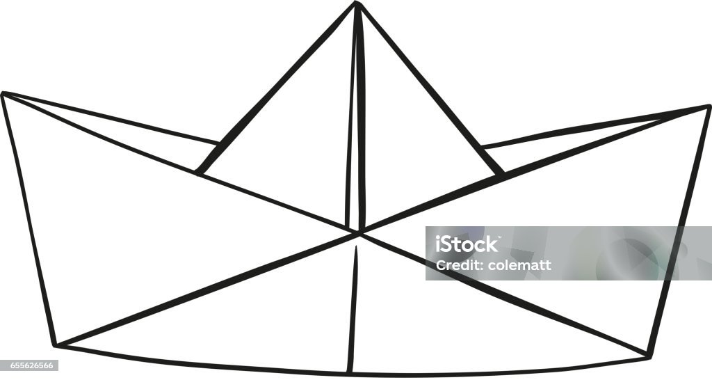 Paper Hat Vector Paper Hat On White Background Stock Illustration - Download Image Now ...