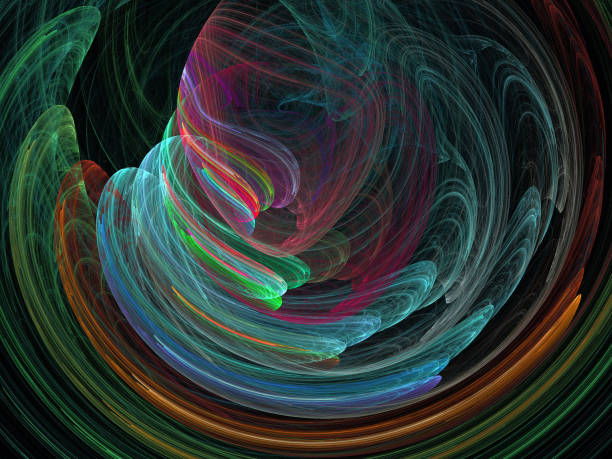 istock image of one Digital Fractal on Black Color 655626662