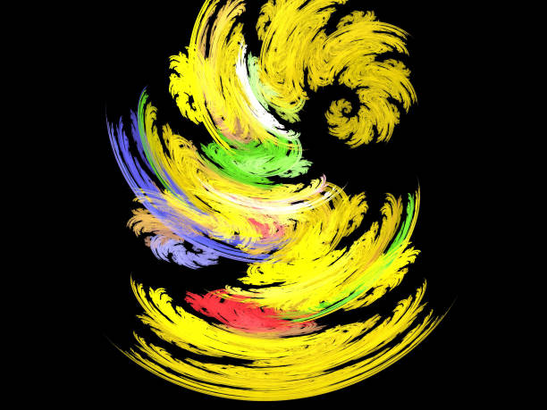 istock image of one Digital Fractal on Black Color 655626832