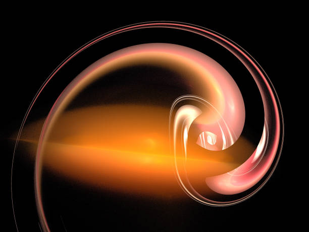 istock image of one Digital Fractal on Black Color 655627486