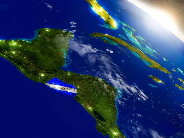 istock El Salvador with flag in rising sun 655630164