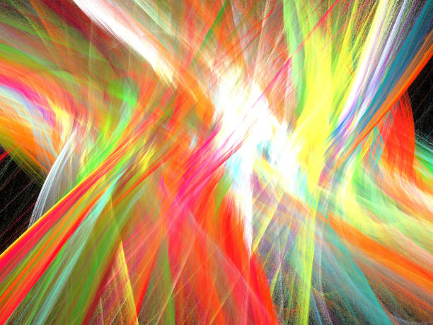 istock image of one Digital Fractal on Black Color 655630370
