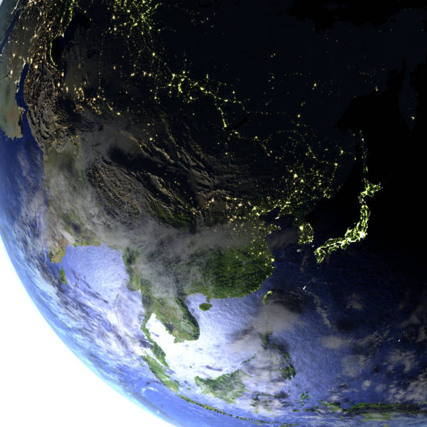 istock East Asia on realistic model of Earth 655634052