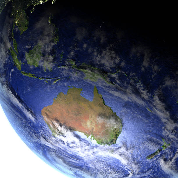 istock Australia on realistic model of Earth 655634062