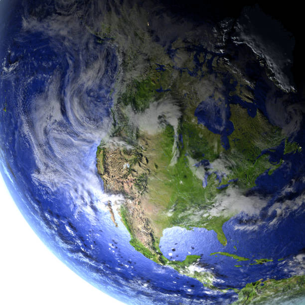 istock North America on realistic model of Earth 655634064