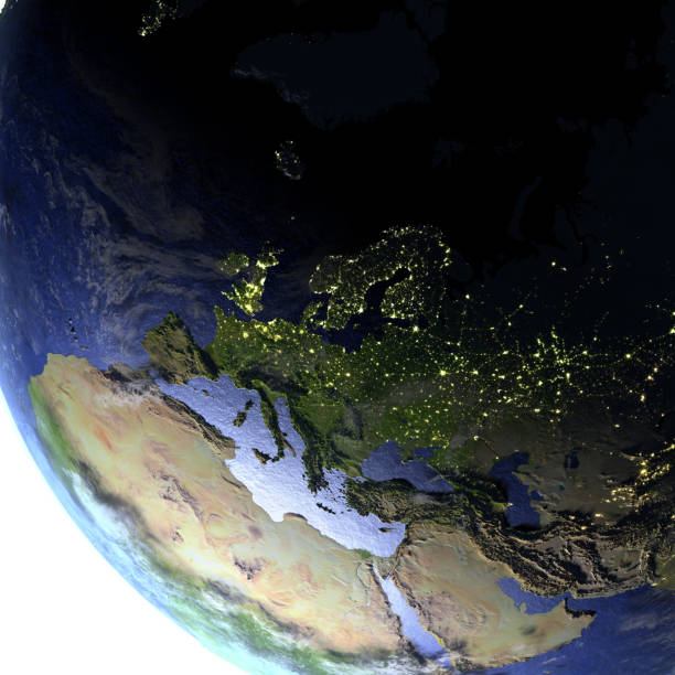 istock Europe on realistic model of Earth 655634070