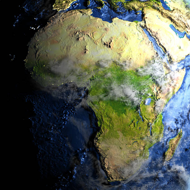 istock Africa on Earth - visible ocean floor 655634446
