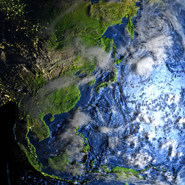 istock Australasia on Earth - visible ocean floor 655634454