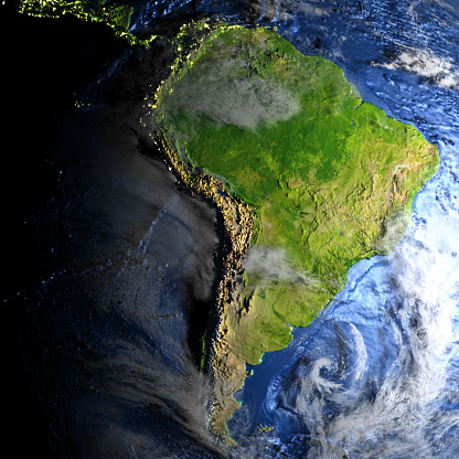 América del sur en la tierra - oceánicos visible photo