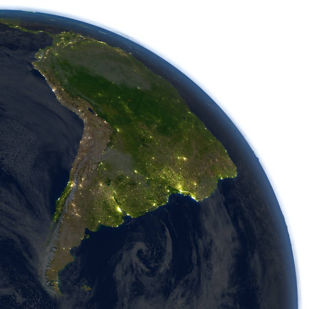 istock South America at night on planet Earth 655634622