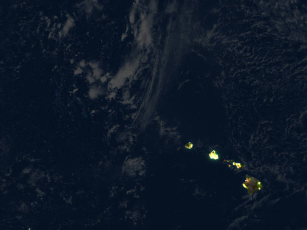 istock Caribbean islands at night on planet Earth 655634712