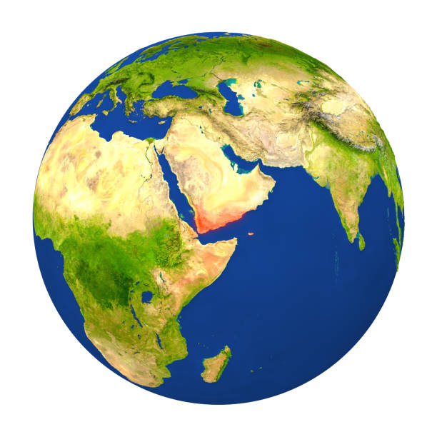 istock Yemen highlighted on Earth 655635000