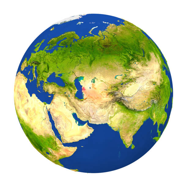 istock Turkmenistan highlighted on Earth 655635120