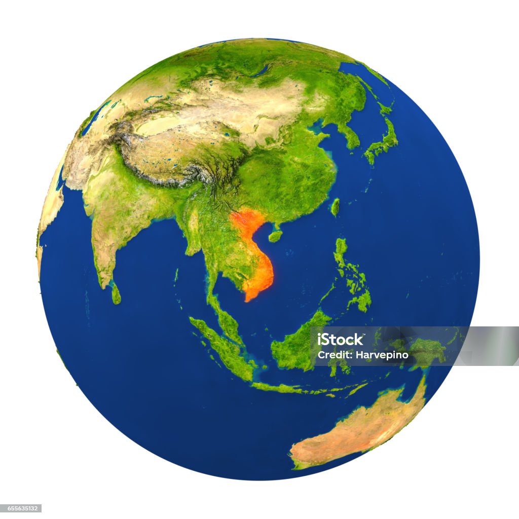 Việt Nam Nổi Bật Trên Trái Đất Hình Ảnh Sẵn Có - Tải Xuống Hình Ảnh Ngay  Bây Giờ - Bản Đồ - Thiết Bị Định Vị, Châu Á, Cắt Ra - Istock