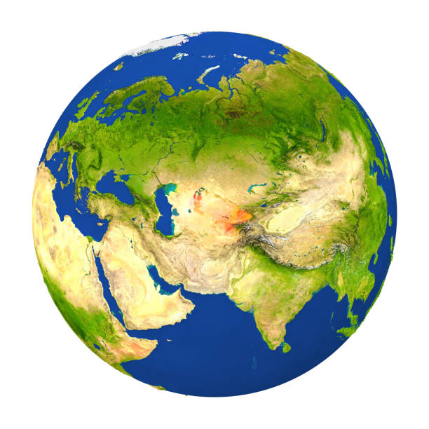 istock Uzbekistan highlighted on Earth 655635142