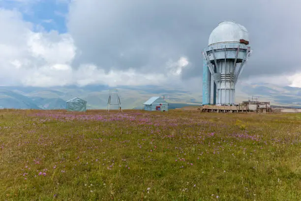 High mountain observatory Assy Plateau in Kazakhstan