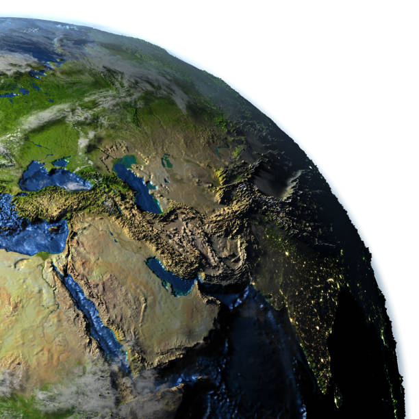 istock Middle East on Earth - visible ocean floor 655637410