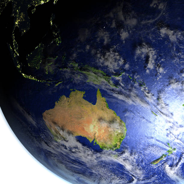 istock Australia on realistic model of Earth 655641174